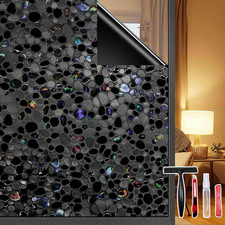Total Blackout Window Film Privacy, 100 UV Blocking, Anti-Glare Dark Window Tin