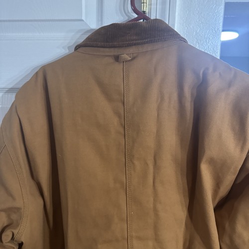 WALLS Size XL Short 46-48 Brown Quilt Lined Duck Zip-To-Thigh Men Coveralls New - Picture 12 of 14