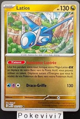 Pokemon Karte LATIOS 101/132 REVERSE ME01 Mega Evolution MEG FR NEU
