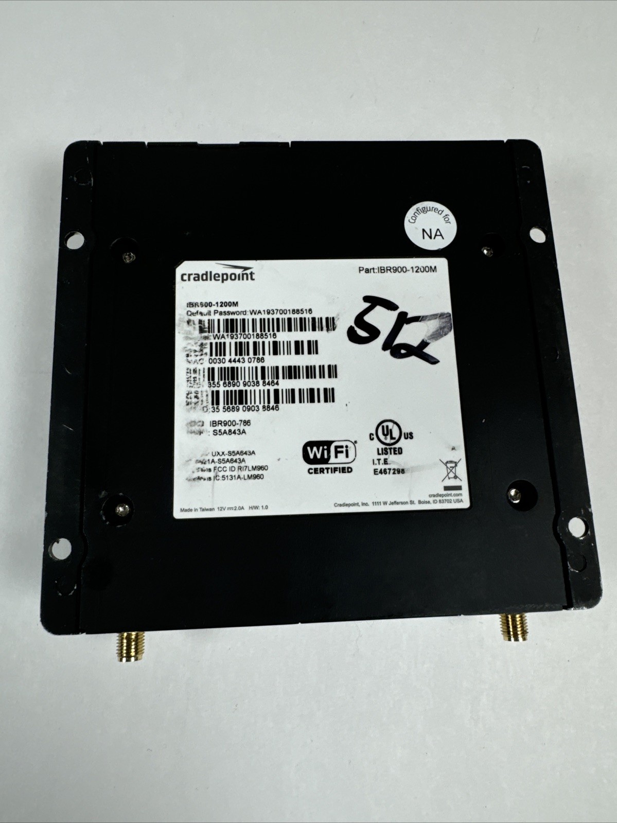 CradlePoint Cradle Point IBR900-1200M-B Wireless Wifi Router