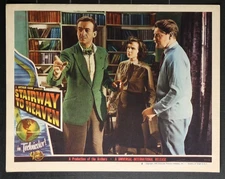 STAIRWAY TO HEAVEN LOBBY CARD 1947 DAVID NIVEN ROGER LIVESEY KIM HUNTER b