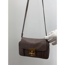 Authentic Chloe Elise Shoulder bag Leather Brown Women Fashion Zipper