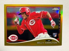 2014 Topps Chrome Billy Hamilton RC Gold Refractor 20/50! Rookie Card #75. rookie card picture