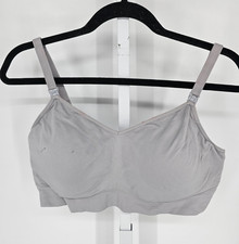 Auden Womens Sz XL Nursing Lightly Lined Seamless Bra Light Gray