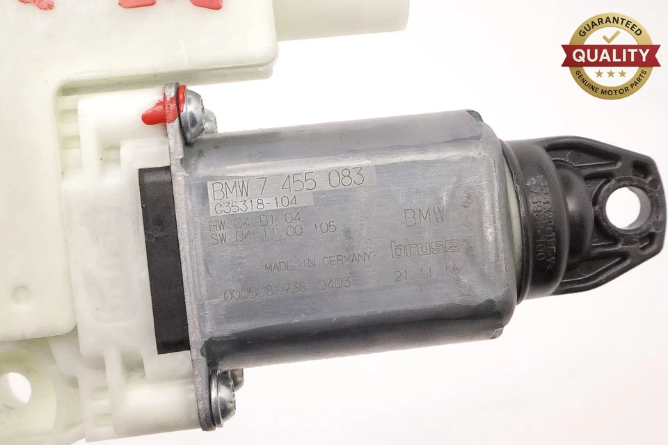 2017 - 2023 BMW 530i 540i G30 REAR LEFT SIDE DOOR WINDOW REGULATOR MOTOR OEM - Image 3 of 3