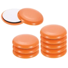 10Pcs Furniture Sliders, 1-1/2 Inch Round Adhesive Furniture Moving Pad, Orange