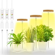 Full Spectrum LED Grow Light for Indoor Plants with Adjustable Height  Timer