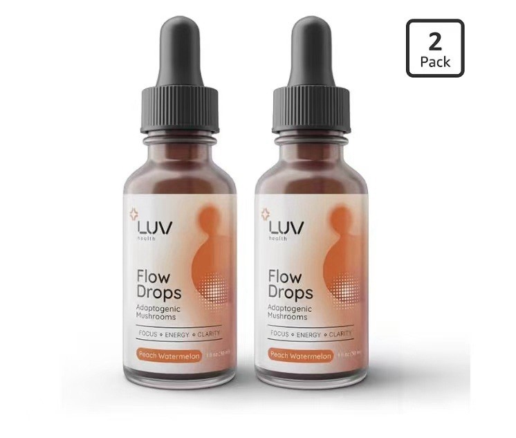 2-Pack) LUV Health Flow Drops - Health LUV Flow Adaptogen Mushroom