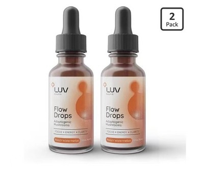 (2-Pack) LUV Health Flow Drops - Health LUV Flow Adaptogen Mushroom Blend Drops