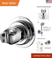 Vertical Mount Suction Cup Shower Head Holder - No Tools, Durable ABS Plastic