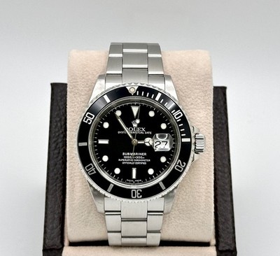 Rolex Submariner Date 16610 40mm Black Stainless Steel 2001