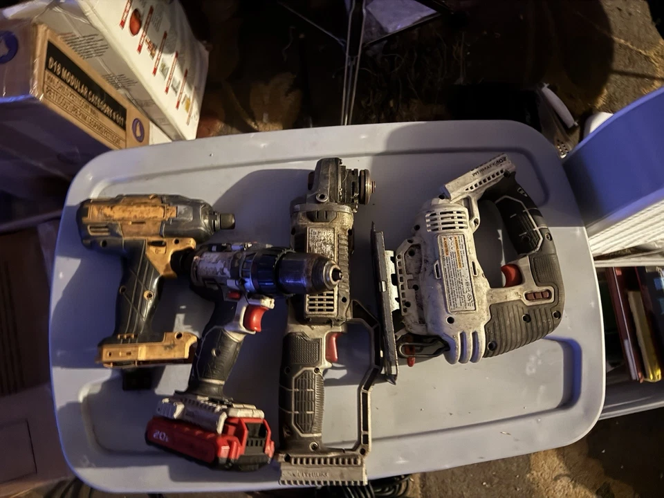 Porter Cable And Bostich Tools One Grinder 1 Impact Driver 1 Jigsaw 1 Drill  - Image 4 of 4