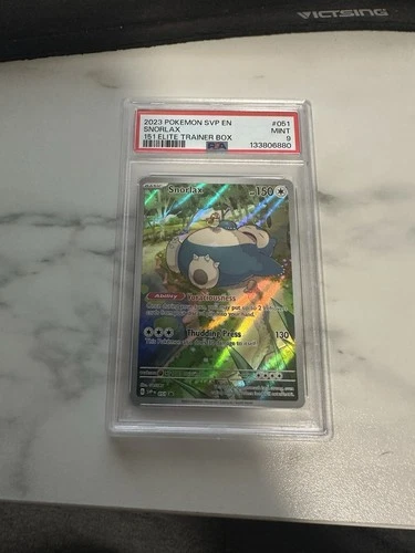 2023 POKEMON SVP EN-SV BLACK STAR PROMO 151 ELITE TRAINER BOX #051 SNORLAX PSA 9