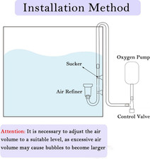 Aquarium Air Stone, Bubbler for Aquarium Fish Tank, High Dissolved Oxygen Dif...
