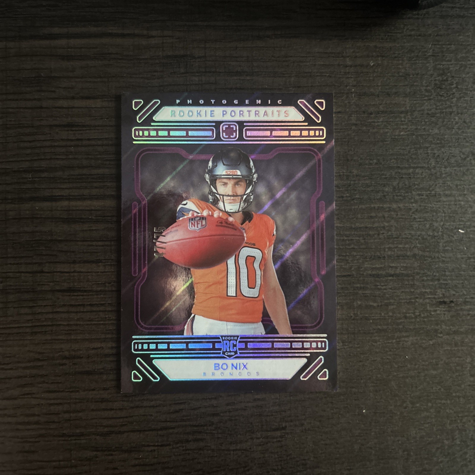 Bo Nix Panini Photogenic #196 Purple