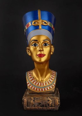 Nefertiti Pharaonic Head : Authentic Ancient Egyptian Artifact 1370 - 1330 BC