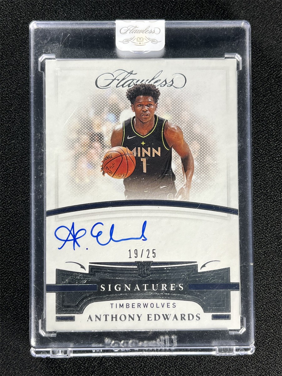 2020-21 Panini Flawless Anthony Edwards #AUT-ANT Signatures Auto RC Rookie /25