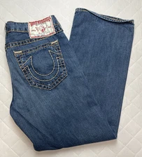 Vintage True Religion Jeans Mens 40 X 33 Bobby Super T Straight Leg Made in USA