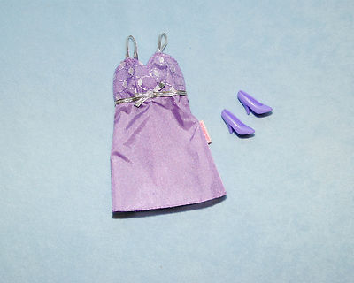 SASSY! Strappy Purple & Silver Short Party Dress BARBIE w/ Heels - NEW!