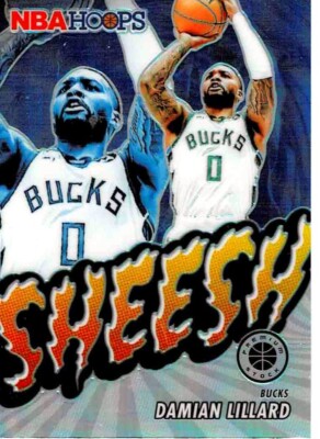 2023-24 Panini Premium Stock NBA SHEESH Prizm Silver Damian Lillard #6 Bucks