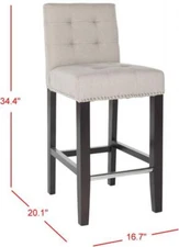 Safavieh THOMPSON COUNTER STOOL, Reduced Price 2172729017 MCR4511B