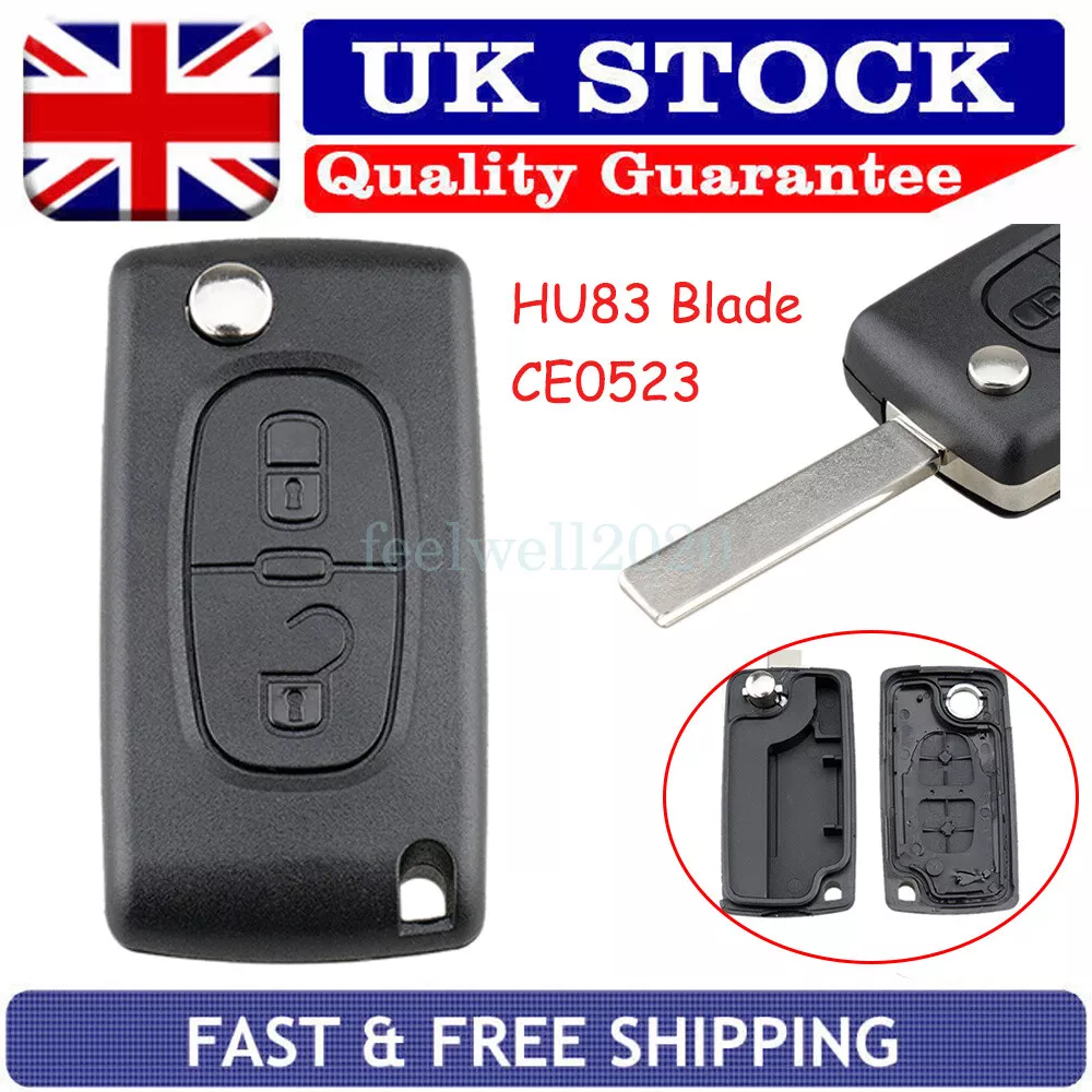 3 Buttons Folding Auto Fob Remote Flip Car Key Shell for Citroen Keyless  Entry 307 Blade with Battery Place CE0536 - China Key for Peugeot, Key for  Citroen