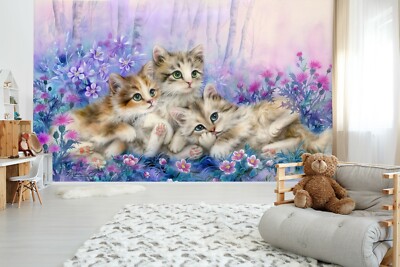 3D Garden Cat A2767 Wallpaper Wall Mural Self-adhesive Kayomi Harai Amy 2023