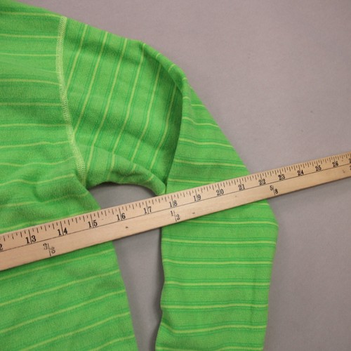 Patagonia Sweater Girls Large Fleece Long Sleeve 1/4 Zip Stripes Green - Picture 7 of 10