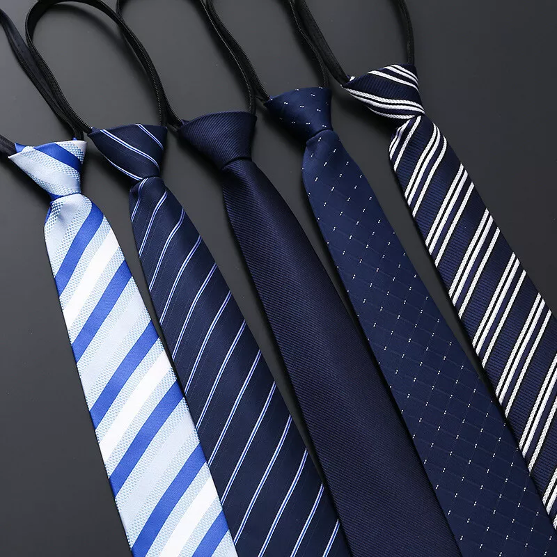 Menu0026#039;s Zipper Necktie Solid Casual Business Wedding Slim Zip Up Neck Tie  USA * | eBay