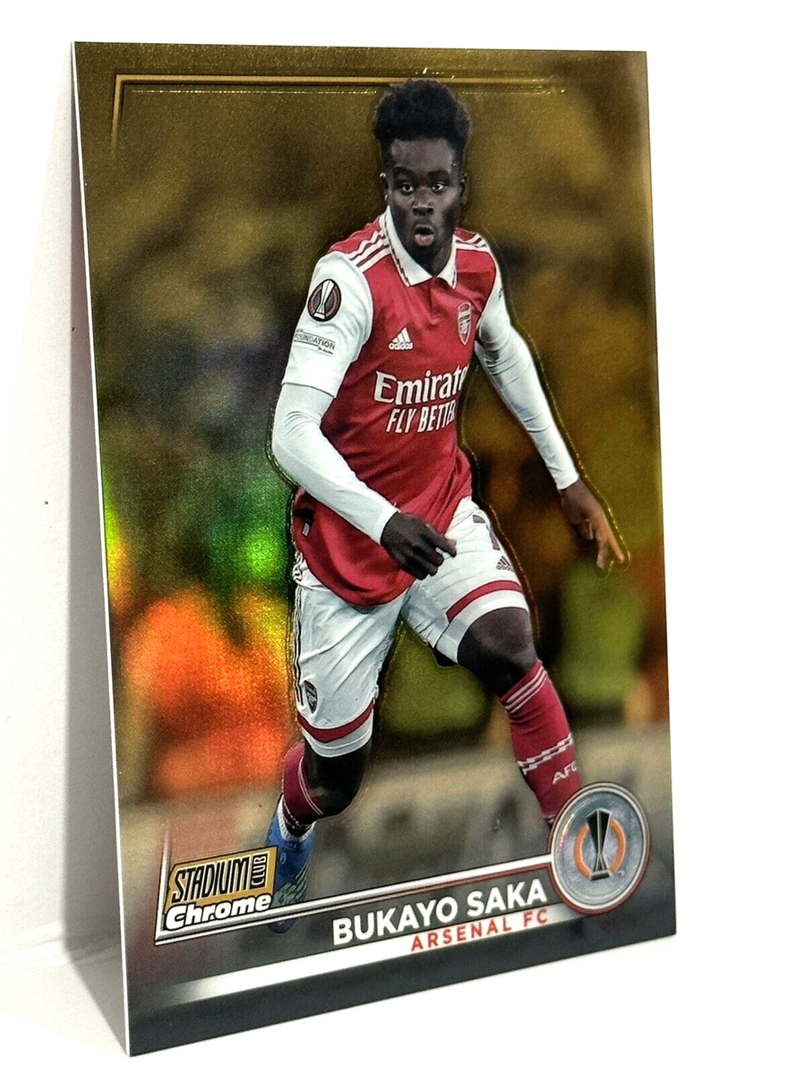 2022-23 Topps Stadium Club Chrome UCL Arsenal Bukayo Saka Gold