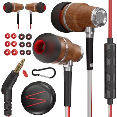   In Ear Kopfhörer mit Kabel und Mikrofon HD Premium Noise Cancelling kopfhoe...