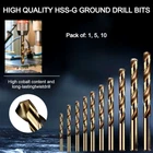 HIGH QUALITY HSS-G GROUND DRILL BITS ALL SIZES Cuts Hard Metals Steel