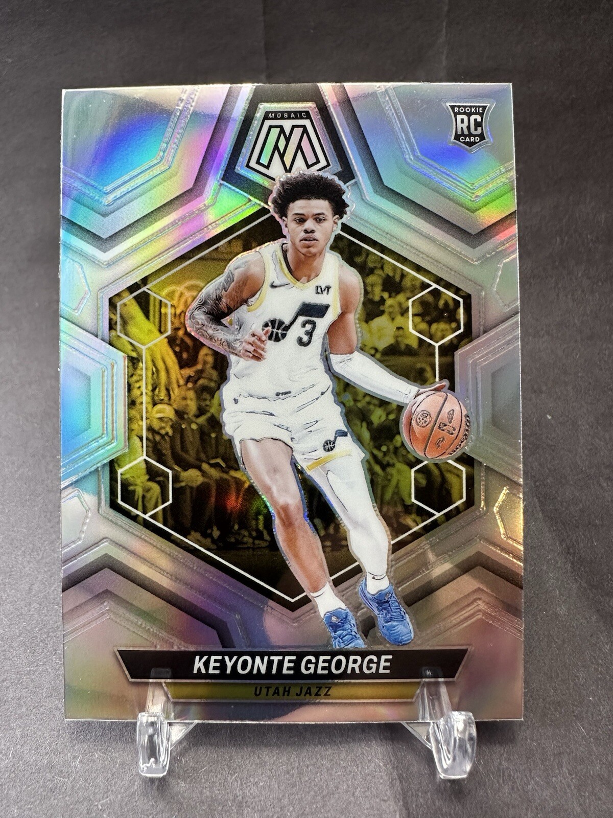2023-24 Mosaic RC SILVER HOLO Parallel Keyonte George Utah Jazz #222