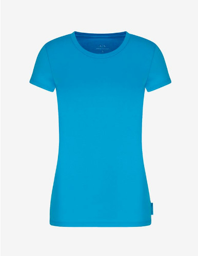Armani Exhange Womens Short-Sleeved Jersey Crew Neck T-Shirt Blue XL 4990₽
