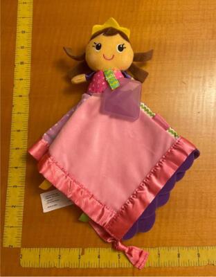 Infantino Soft & Snuggly Lovie Pal Security Blanket Teether Toy Princess Doll