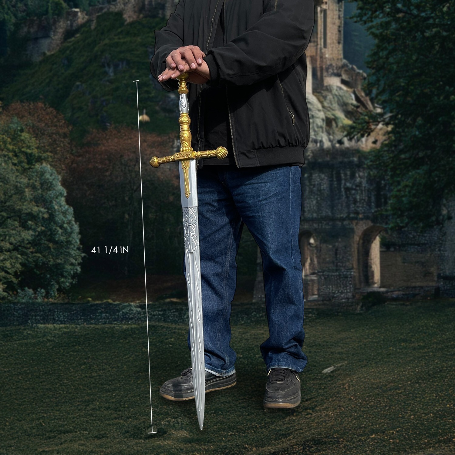 41 1/4" Elden Fantasy Ring Full Tang Foam Sword Replica (Lordsworn Straight)