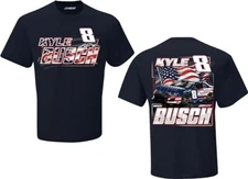 Kyle Busch #8 NASCAR 2024 Patriotic Cheddar's Pit Road Patriotic Navy T-Shirt