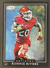 RONNIE RIVERS 2022 Sage Hit Black Artistry Rookie Card!!  FRESNO STATE BULLDOGS