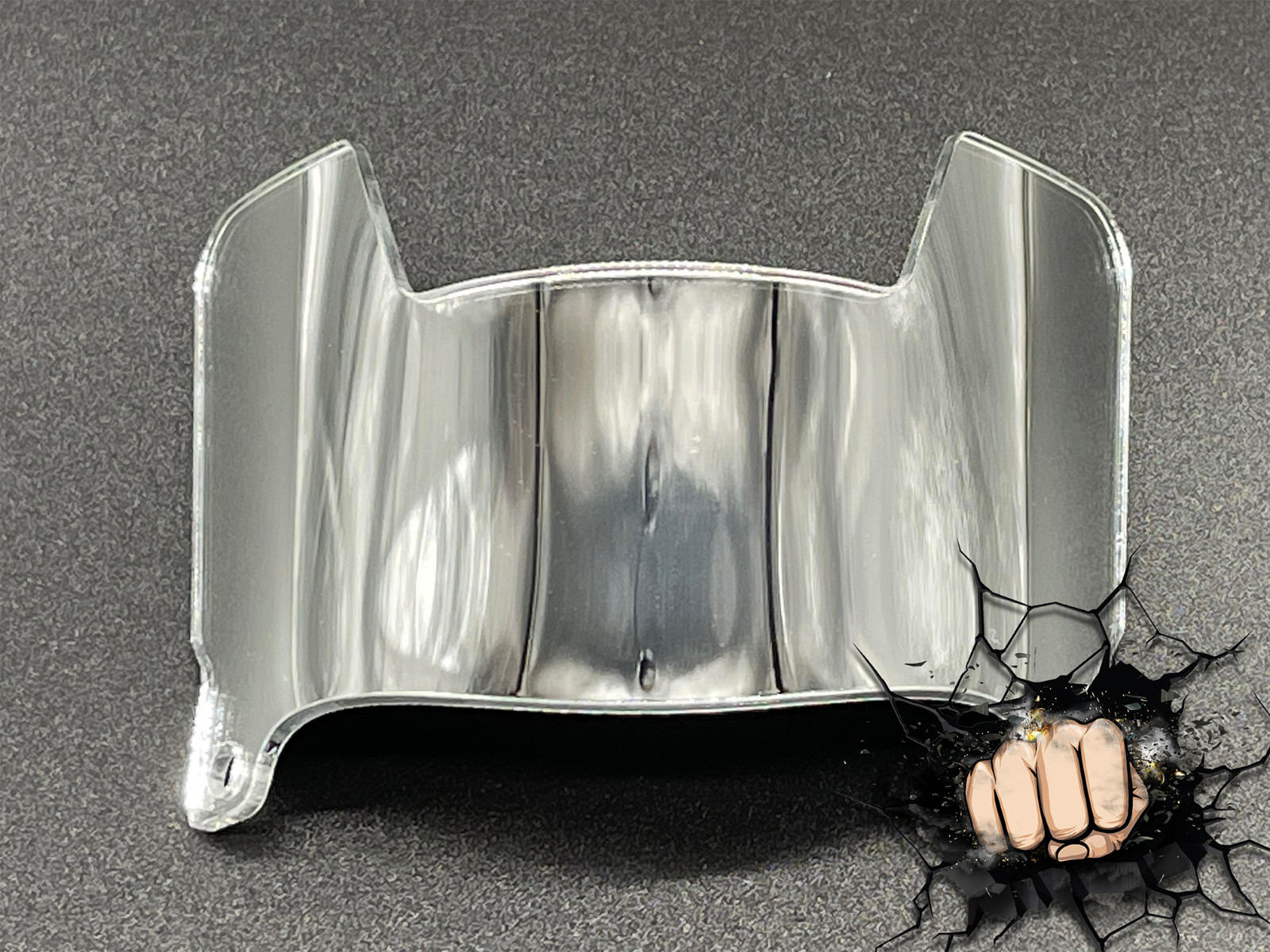 Mini Helmet Chrome Mirror  And Gloss Visors (Hard Style) Riddell Compatible
