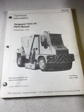 FMC Vanguard 7000 Sweeper Parts Manual