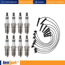 8mm Wireset & 8X Platinum Spark Plug for 1997-1999 Ford F-150 4.6L V8 WR5934
