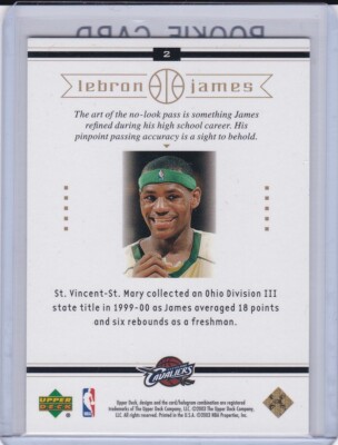 SP03 NBA Lebron James カード RC LEBRON JAMES ROOKIE CARD 2003 Upper Deck Basketball HIGH SCHOOL