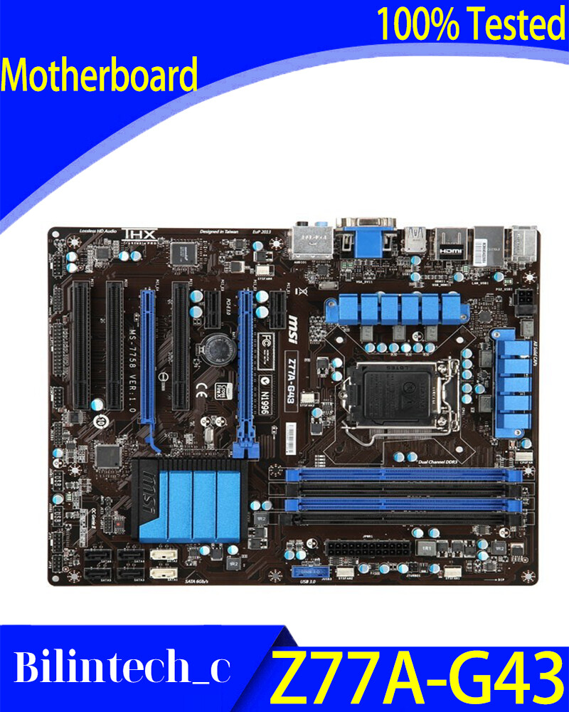 FOR MSI Z77A-G43 Motherboard 1155-Pin Supports I7 2600 3770K