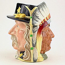 George Custer & Sitting Bull D6712 by Royal Doulton Character Jug 7