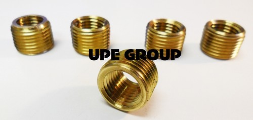 BRASS FACE BUSHING REDUCING NPT THREADS PIPE FITTING 3/8 MALE X 1/4 FEMALE QTY 5