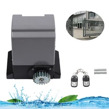 2640lbs Commercial Sliding Gate Opener Automatic Driveway Operator 2 Remotes Kit