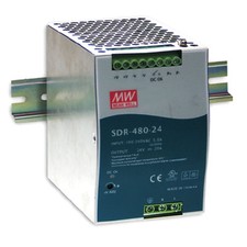 Mean Well SDR-480-24 24V 20A 480W AC to DC DIN-Rail Power Supply