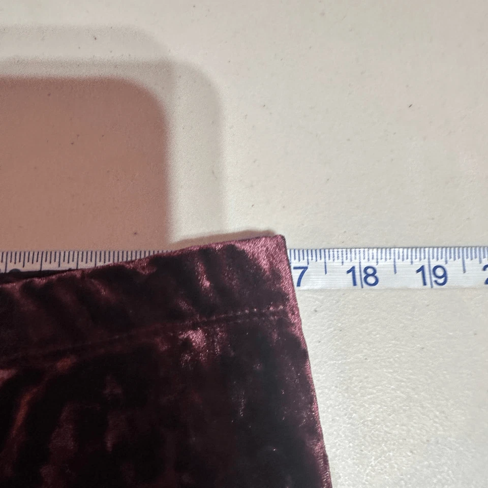 NUEVO CON ETIQUETAS Leggings Mossimo Terciopelo Rojo Aplastado Elastizados Talla XL Granate Rosa 2015 tiro alto Foto 4 de 4