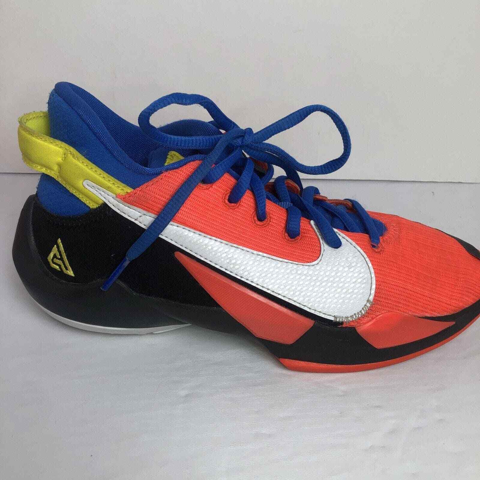 Nike Freak 2 Size 4Y Kids Basketball Shoes CN8574-606 Bright Crimson White