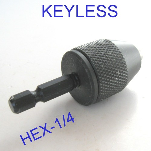 1 pc Keyless Drill Chuck 0-6mm Cap with Converter 1/4" Hex Adapter S - Picture 8 of 12